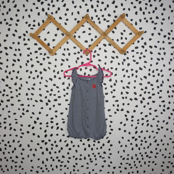 Simple Joys by Carter’s Blue Striped Sleeveless Baby Romper - Picture 1 of 7